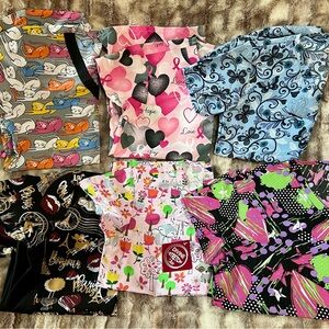 Bundle of 6 Scrub Tops